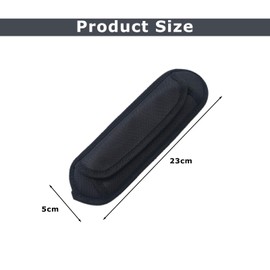 JINJUMEI 2 pieces removable shoulder strap, shoulder strap pad, bag strap pad, black backpack shoulder pad, shoulder pad for travel bag, laptop, shoulder bag, camera bag, guitar bag