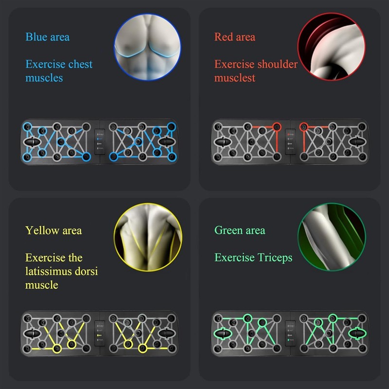 Push Up Board, Multi-Function Home Workout Equipment, Foldable, Portable Press