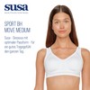 SUSA Women's Damen BH Ohne Bügel 7316 Sports Bra, White