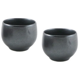 2 Pieces Japanese Teacups Ceramic Tama Yunomi Tetsuyu/Made in Japan