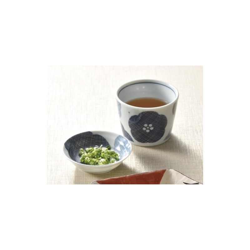 Yamakiikai Y1816 Bifu Plum Blossom Plate with Soba Chiyokuchi