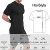 HovSiyla 5 Pack Men's Compression Shirts Cool Dry Short Sleeve