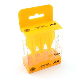 CUESOUL TRAJ AK8 New Integrated Dart Flights and Shafts Wave Shape,Dart Flight Yellow Set of 3