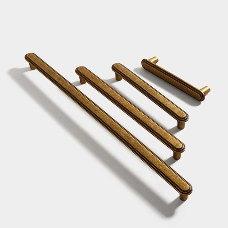 SYZOW 6 Pack 96mm Antique Brass Cabinet Pull Vintage Kitchen