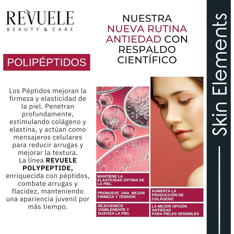 REVUELE SKIN ELEMENTS CREMA PARA ROSTRO Y CUELLO POLIPEPTIDO 40ML