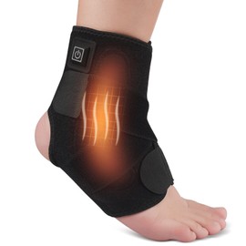 Heated Ankle Bandage Left Right Ankle Brace Adjustable Foot Bandage Ankle for Swelling Inflammation Joint Pain Recovery 3 Levels Adjustable