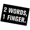2 Words 1 Finger Patch Embroidered Badge Biker Applique Fastener