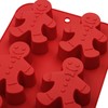 Silicone Gingerbread Man Mold, 2 Pack 6-Cavity Christmas Tray Baking