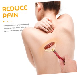 Angoily 1pc Agate Face Roller Tool Safe Facial Roller for Home Use Ergonomic Design Smooth Edges for Friends and Elders Skin Elasticity and Comfort