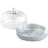 Glass Domed Serving Plate for Confectionery and Baked Goods -