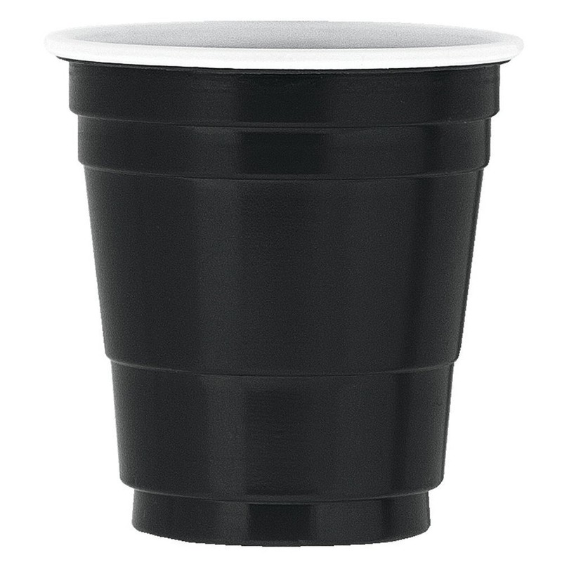 Black Disposable Plastic Shot Glasses - 2oz, 20 Pieces |