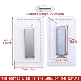 Jamsinmu Hidden Magnets for Sewing Invisible Magnetic Buttons Sewing in PVC Magnetic Closure for Sewing Fabric Curtain Clothes Handbags Silver-F3010