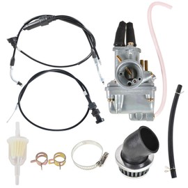 waltyotur Motorcycle Carburetor Set with Throttle Cable and Fuel Filter Replacement for 1983-2006 PW80 Y-Zinger BW80
