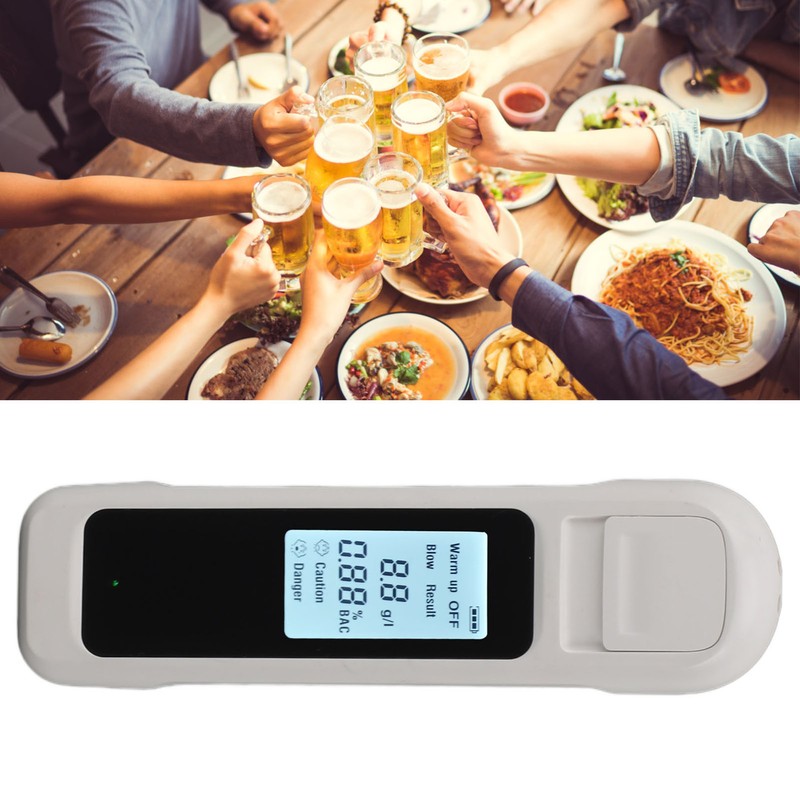 Alcohol Tester High Accuracy LCD Display USB Charging Portable Automatic