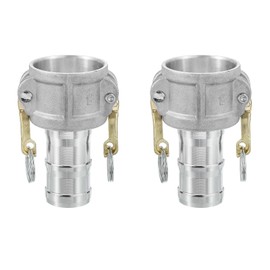 PATIKIL 2 Pack 1.5" Aluminum Cam Lock Fittings - Male Adapter x Female NPT Thread, Quick Disconnect Coupling Cam Lock Hose Fitting, Corrosion Resistant (Part C Cam Groove Type)