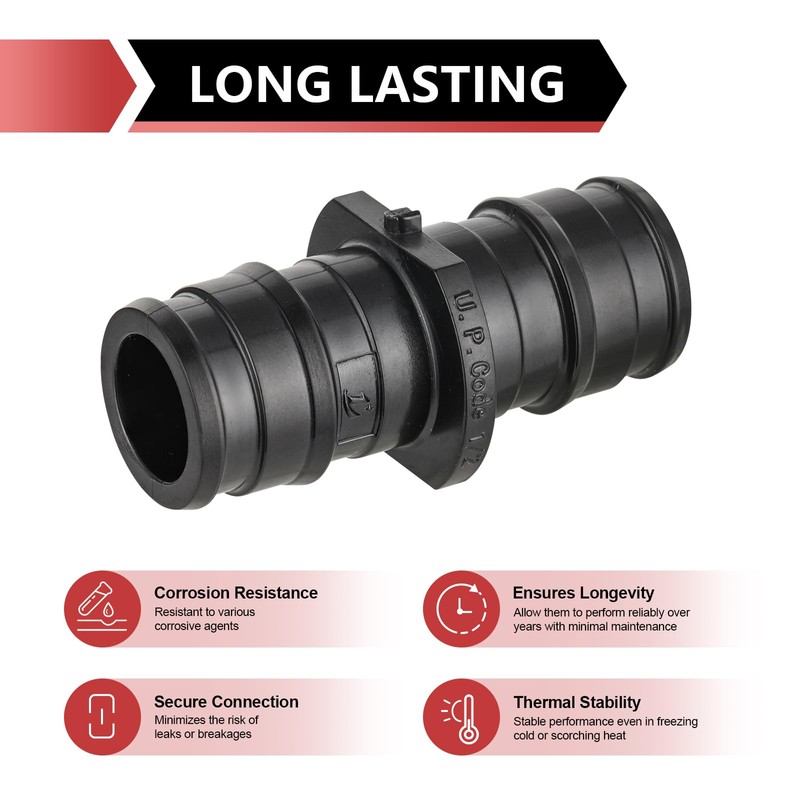 2-Pack EFIELD Poly PPSU Pex-A Expansion Fitting 2" X 2"