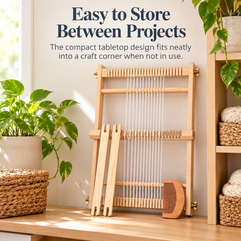 Wooden Weaving Loom for Tapestry Crafts – 19.68 x 15.35