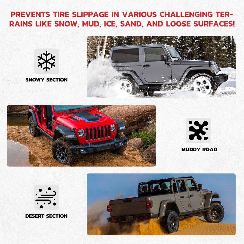 DNA MOTORING 32" Portable Recovery Traction Tracks Mat, Load 7