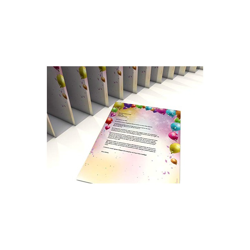 Party Celebrations Carnival Motif Paper Confetti 20 Sheets Letter Paper