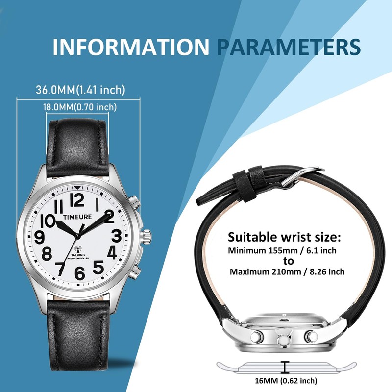 Lady's Talking Watch with Jumbo Numbers for Bind, Seniors,Visually impaired,or