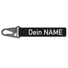 Copytec Tactical Key-Holder personalisierbar Schlüsselanhänger Namen BW#37712, Farbe:Schwarz