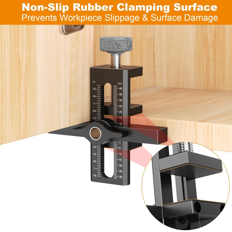 Puriwood Cabinet Door Installation Jig – Adjustable Aluminium Alloy Positioning