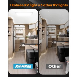 Kohree Dimmable RV Interior Light 12V 16.7" x 6.6", 1500 Lumen RV LED Ceiling Lights, 5 Levels of Dimming, 3 Color Temperature, 2900-6500K, RV Lights Fixtures for Car/RV/Trailer/Camper/Boat (1 Pack)