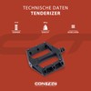 CONTEC Bicycle Pedal Tenderizer, Nylon Body, MTB Pedal, Platform Pedals,