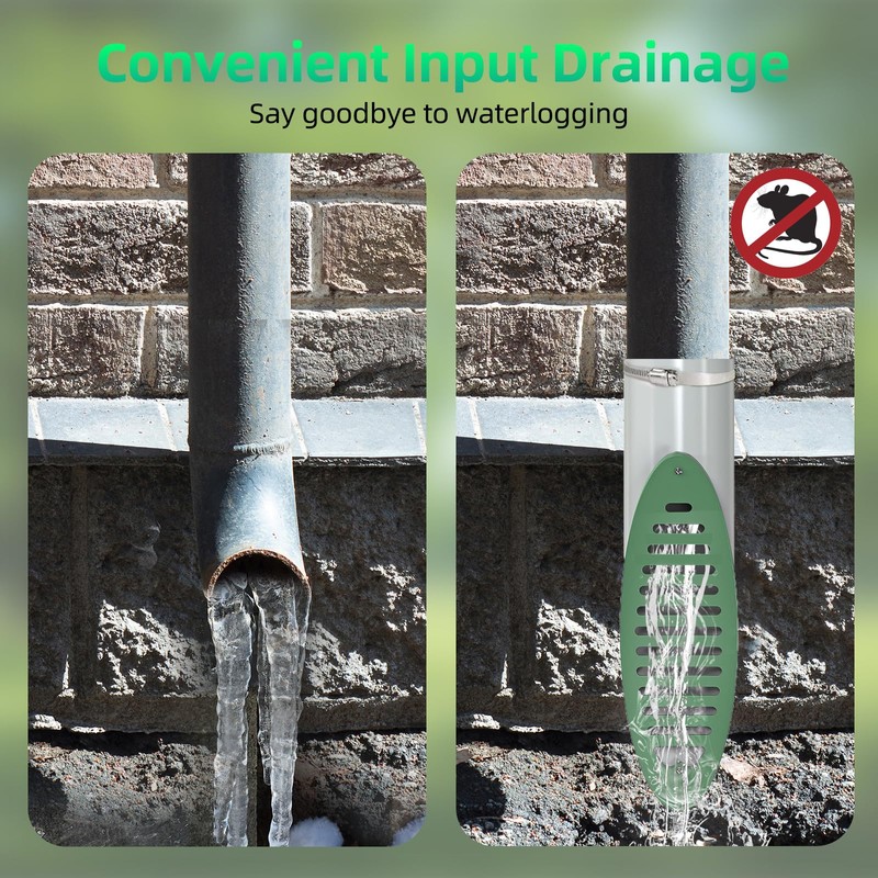 4 Inch Yard Drain Green Angled Drainage Grate for Yard