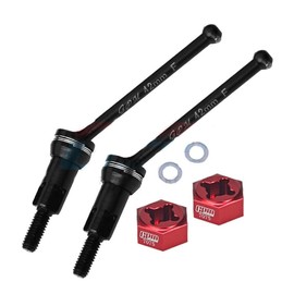 Palumma Front Drive Shaft for ARRMA 1/14 Mojave GROM Medium Carbon Alloy Steel, 7075 Wheel Hex for ARRMA 1/14 Mojave GROM MEGA 380, Upgrade Accessories (Red)