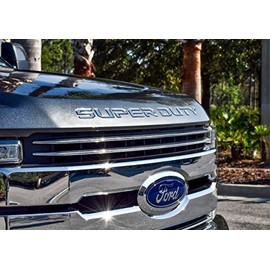 Eurosport Daytona- Compatible with 2017, Super Duty Chrome Front Hood Lettering Kit