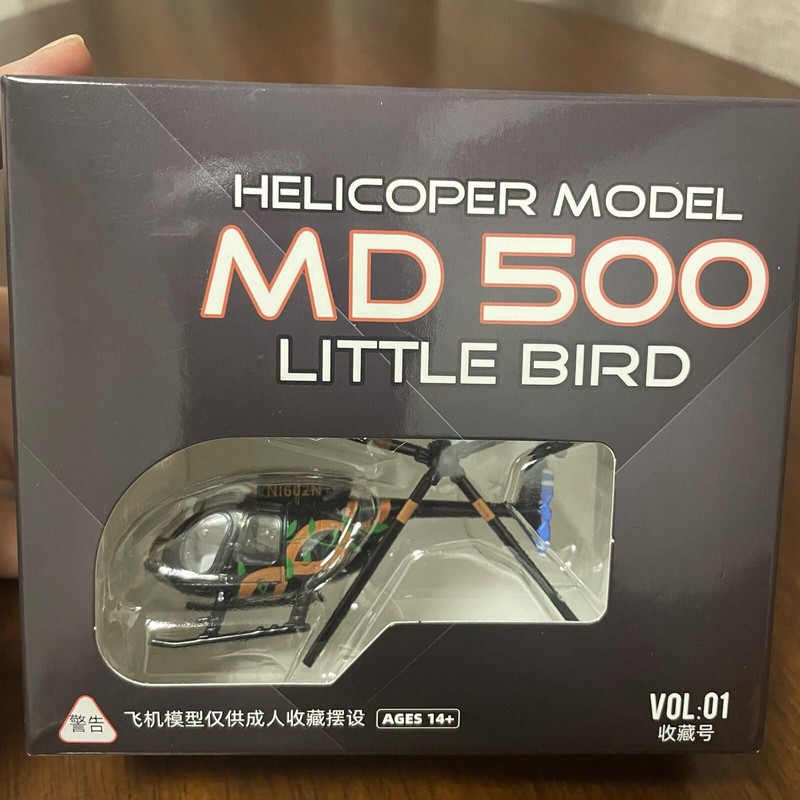 Alloy USA Bird MD500 Helicopter Model Airplane Model 1:100 Model