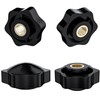 8 PCS Handle Wing Nuts,Clamping Star Knobs,Thumb Screws Nuts (M10*38mm)