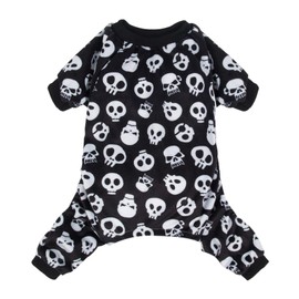 CuteBone Dog Jumpsuit Skull Shirt Pet Pajamas Bodysuit for Doggie Onesies CAD-P11L