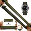 AIMALL 22mm Nylon Elastic Watch Strap, Military NATO Style Adjustable