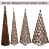 MELCHEF Expandable Teepee Willow Fence,Teepee Trellis Pyramid Plant Climbing,Self Standing