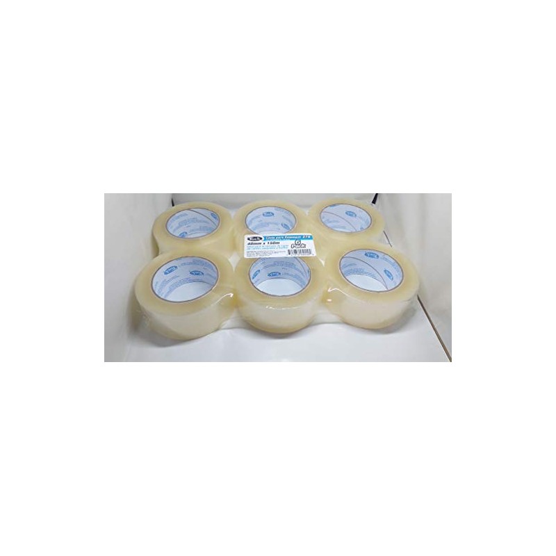 Paquete de 6 Cinta Adhesiva Transparente Tuk 48mm x 150