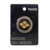 HOKUSHIN TRADING KAM-GD-006 Golf Marker, Family Crest Metal Marker, Gold