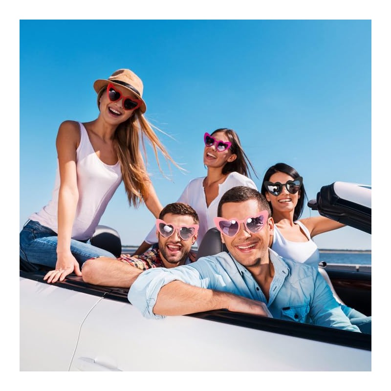 Pink Heart Shaped Sunglasses - Cat Eye Glasses for Girls