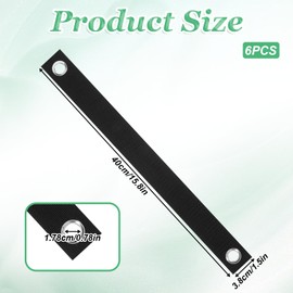 6 Pack 0f Tree Straps for Staking, Tree Ties Tree Support Straps for Straighting, Newly Planted Saplings and Hurricane Protection Black 16 Inch Tree Swing Straps