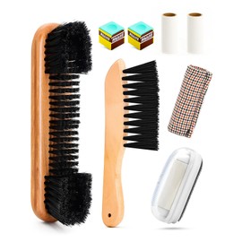 ANZOME Pool Table Brush for Felt, 5 Set Billiards Pool Table Rail Brush Cleaning Tools, Billiards Pool Snooker Accessories with Felt Cloth Shaft Slicker and Small Cue Chalk Cube
