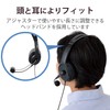 Elecom HS-HP02SUBK Headset, Overhead with Microphone, USB Mute Function, Volume