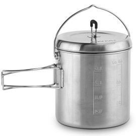 Solo Stove Pot 1800 Stainless Steel Companion Pot great Cookware for Backpacking Camping Survival Backpacking Kitchen and Cooking simple Equipment Set and Accessories for Hiking Campfires and Adventure