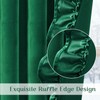 Likiyol Green Velvet Valances for Windows Ruffle Valance Curtains Christmas