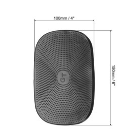 HARFINGTON 2pcs Car Dashboard Anti-Slip Mat 6" x 4" Round 3" Universal Sticky Dash Pad Washable Reusable Car Non-Slip Mats for Phone Keys Sunglasses Electronic Devices, Black