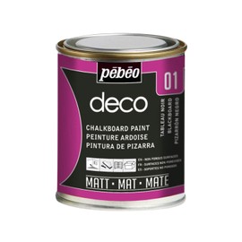 Pebeo 250 ml Deco Chalkboard Paint, Blackboard, 093501, Black