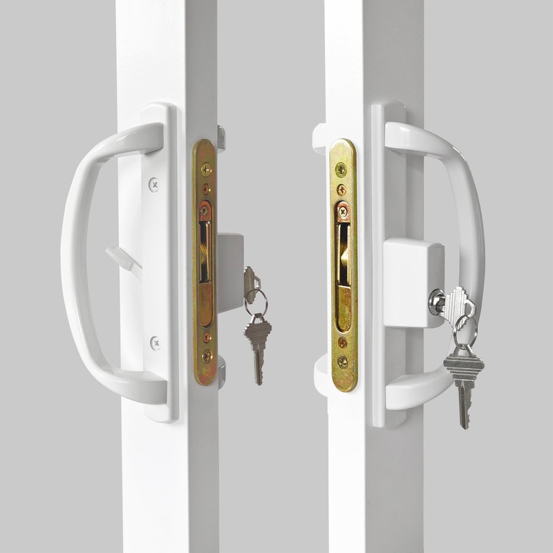 DECEBALUS Offset Position Keyed Sliding Patio Door Handleset with Mortise