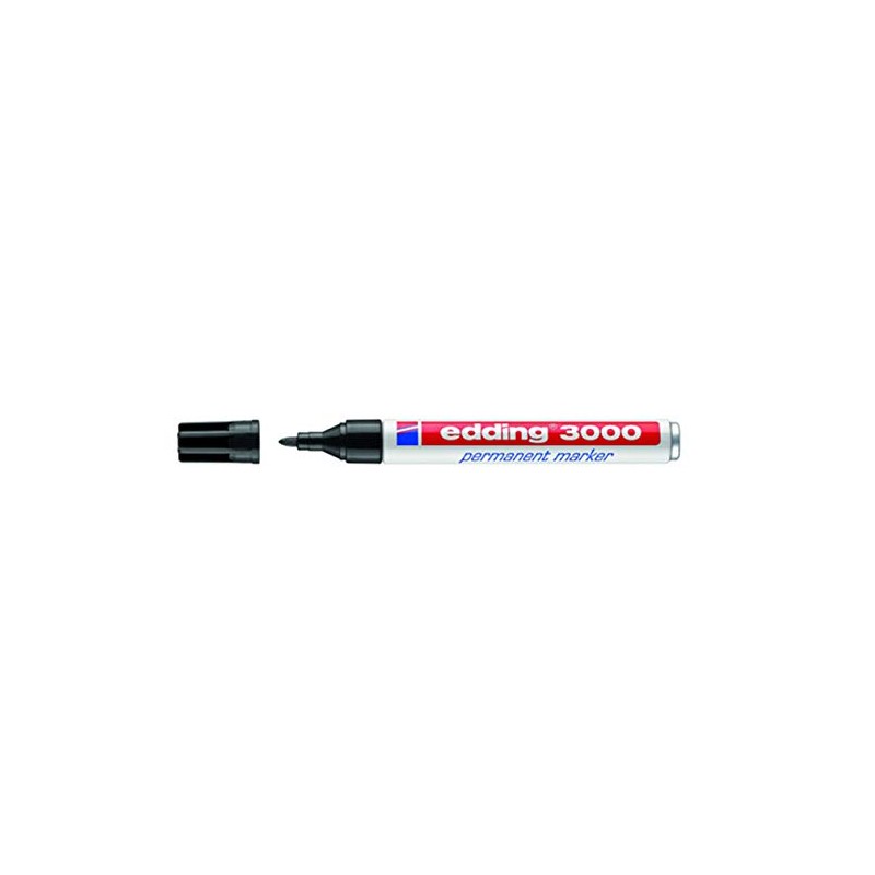 edding 3000 Permanent Markers 1.5-3mm Refillable (Pack of 20, Black)