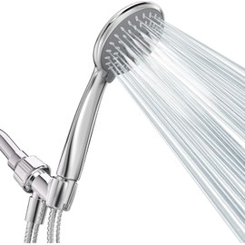 HOPOPRO Handheld Shower Head with High Pressure, 5 Spray & 59" Hose