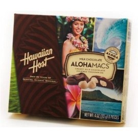 Hawaiian Host Milk Chocolate ALOHAMACS 4 ounce (113g) 8 pieces